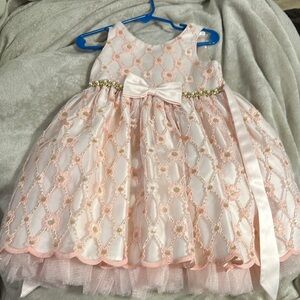 Elegant Pink Lace Kids Dress